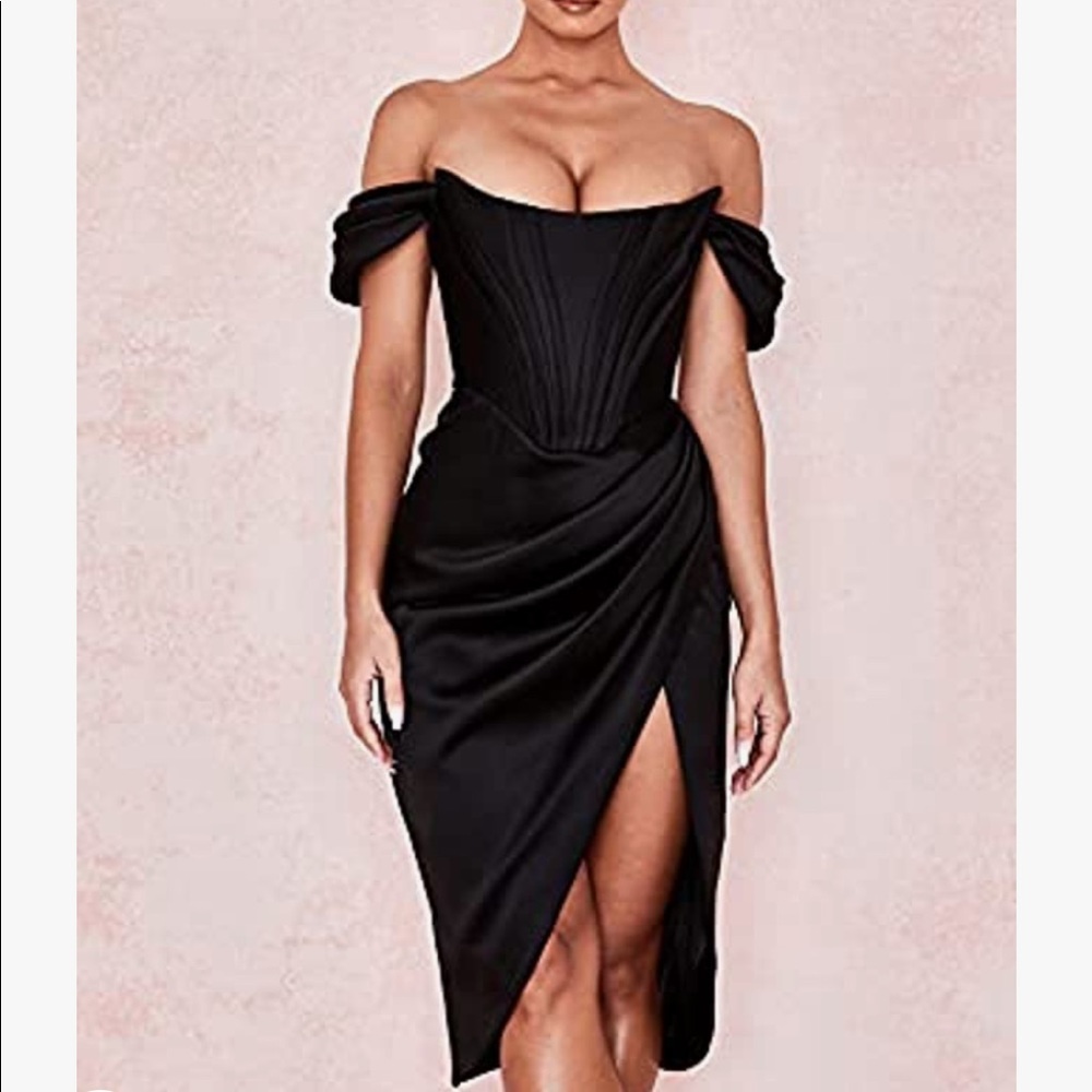 Black off the shoulder dress